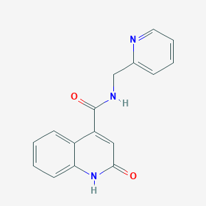 molecular formula C16H13N3O2 B14101054 2-hydroxy-N-(pyridin-2-ylmethyl)quinoline-4-carboxamide 