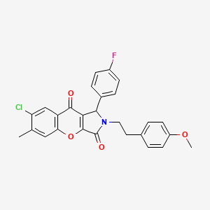 7-Chloro-1-(4-fluorophenyl)-2-[2-(4-methoxyphenyl)ethyl]-6-methyl-1,2-dihydrochromeno[2,3-c]pyrrole-3,9-dione