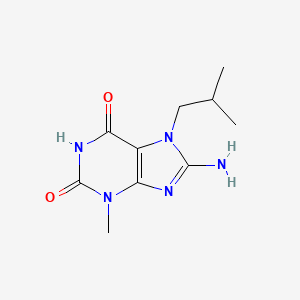 molecular formula C10H15N5O2 B14101079 8-amino-6-hydroxy-3-methyl-7-(2-methylpropyl)-3,7-dihydro-2H-purin-2-one 