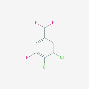 molecular formula C7H3Cl2F3 B1410109 3,4-Dichloro-5-fluorobenzodifluoride CAS No. 1806298-84-9