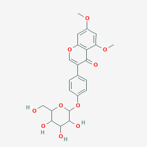 5,7-dimethoxy-3-(4-((3,4,5-trihydroxy-6-(hydroxymethyl)tetrahydro-2H-pyran-2-yl)oxy)phenyl)-4H-chromen-4-one