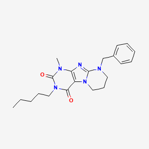 9-benzyl-1-methyl-3-pentyl-7,8-dihydro-6H-purino[7,8-a]pyrimidine-2,4-dione