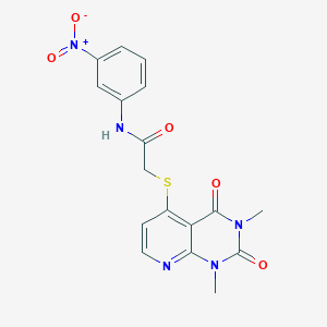 2-((1,3-dimethyl-2,4-dioxo-1,2,3,4-tetrahydropyrido[2,3-d]pyrimidin-5-yl)thio)-N-(3-nitrophenyl)acetamide