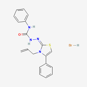 molecular formula C19H19BrN4OS B14101149 (2E)-N-phenyl-2-[4-phenyl-3-(prop-2-en-1-yl)-1,3-thiazol-2(3H)-ylidene]hydrazinecarboxamide hydrobromide 