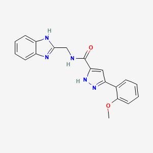 N-((1H-benzo[d]imidazol-2-yl)methyl)-5-(2-methoxyphenyl)-1H-pyrazole-3-carboxamide