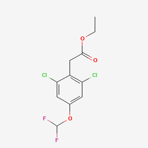 molecular formula C11H10Cl2F2O3 B1410118 Ethyl 2,6-dichloro-4-(difluoromethoxy)phenylacetate CAS No. 1803833-16-0