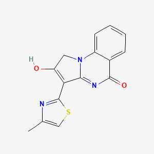 molecular formula C15H11N3O2S B14101200 5-hydroxy-3-(4-methyl-1,3-thiazol-2-yl)pyrrolo[1,2-a]quinazolin-2(1H)-one 