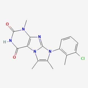 8-(3-chloro-2-methylphenyl)-4-hydroxy-1,6,7-trimethyl-1H-imidazo[2,1-f]purin-2(8H)-one