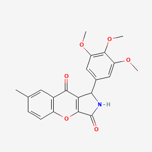 7-Methyl-1-(3,4,5-trimethoxyphenyl)-1,2-dihydrochromeno[2,3-c]pyrrole-3,9-dione