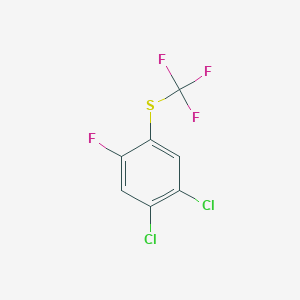 molecular formula C7H2Cl2F4S B1410123 1,2-Dichloro-4-fluoro-5-(trifluoromethylthio)benzene CAS No. 1807090-21-6