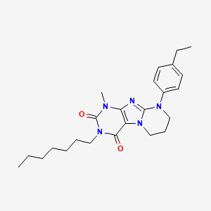 9-(4-ethylphenyl)-3-heptyl-1-methyl-7,8-dihydro-6H-purino[7,8-a]pyrimidine-2,4-dione