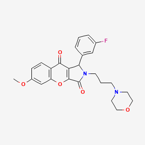 1-(3-Fluorophenyl)-6-methoxy-2-[3-(morpholin-4-yl)propyl]-1,2-dihydrochromeno[2,3-c]pyrrole-3,9-dione