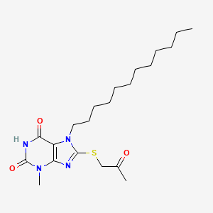 7-dodecyl-3-methyl-8-[(2-oxopropyl)sulfanyl]-3,7-dihydro-1H-purine-2,6-dione