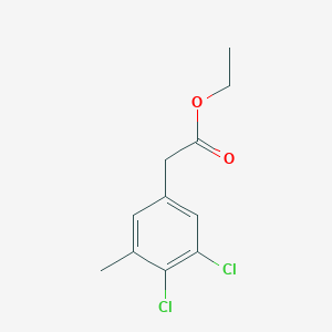 molecular formula C11H12Cl2O2 B1410129 Ethyl 3,4-dichloro-5-methylphenylacetate CAS No. 1803836-81-8