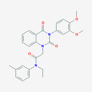 2-[3-(3,4-dimethoxyphenyl)-2,4-dioxo-1,2,3,4-tetrahydroquinazolin-1-yl]-N-ethyl-N-(3-methylphenyl)acetamide