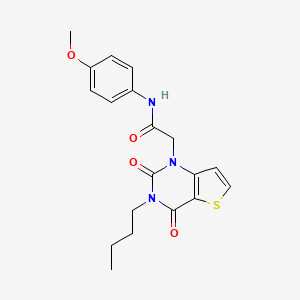 molecular formula C19H21N3O4S B14101303 2-(3-butyl-2,4-dioxo-3,4-dihydrothieno[3,2-d]pyrimidin-1(2H)-yl)-N-(4-methoxyphenyl)acetamide 