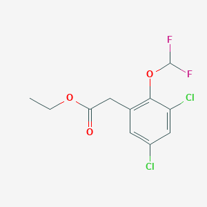 molecular formula C11H10Cl2F2O3 B1410131 Ethyl 3,5-dichloro-2-(difluoromethoxy)phenylacetate CAS No. 1807178-53-5