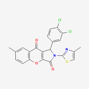 1-(3,4-Dichlorophenyl)-7-methyl-2-(4-methyl-1,3-thiazol-2-yl)-1,2-dihydrochromeno[2,3-c]pyrrole-3,9-dione