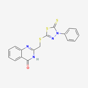 5-{[(4-hydroxyquinazolin-2-yl)methyl]sulfanyl}-3-phenyl-1,3,4-thiadiazole-2(3H)-thione