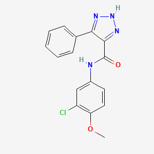 N-(3-chloro-4-methoxyphenyl)-4-phenyl-1H-1,2,3-triazole-5-carboxamide