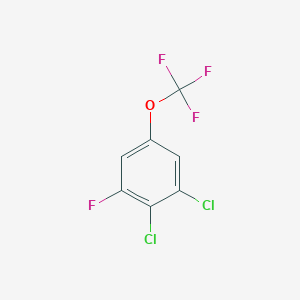 molecular formula C7H2Cl2F4O B1410139 1,2-Dichloro-3-fluoro-5-(trifluoromethoxy)benzene CAS No. 1806317-32-7