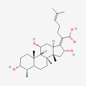 (2Z)-6-methyl-2-[(3R,4S,8S,9S,10S,11R,13R,14S,16R)-3,11,16-trihydroxy-4,8,10,14-tetramethyl-2,3,4,5,6,7,9,11,12,13,15,16-dodecahydro-1H-cyclopenta[a]phenanthren-17-ylidene]hept-5-enoic acid