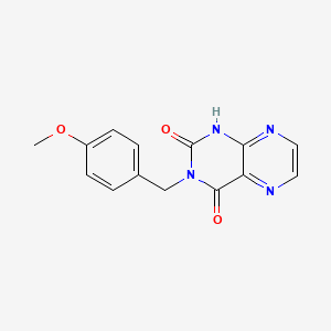 molecular formula C14H12N4O3 B14101449 3-(4-methoxybenzyl)pteridine-2,4(1H,3H)-dione 