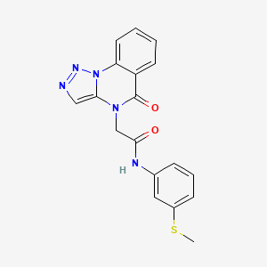 N-[3-(methylsulfanyl)phenyl]-2-(5-oxo[1,2,3]triazolo[1,5-a]quinazolin-4(5H)-yl)acetamide