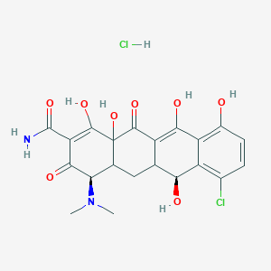 (4R,6S)-7-chloro-4-(dimethylamino)-1,6,10,11,12a-pentahydroxy-3,12-dioxo-4a,5,5a,6-tetrahydro-4H-tetracene-2-carboxamide;hydrochloride