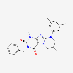 3-benzyl-9-(3,5-dimethylphenyl)-1,7-dimethyl-6,7,8,9-tetrahydropyrimido[2,1-f]purine-2,4(1H,3H)-dione