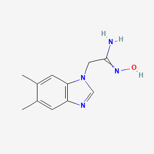 2-(5,6-dimethyl-1H-1,3-benzodiazol-1-yl)-N'-hydroxyethanimidamide