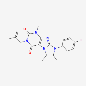 molecular formula C20H20FN5O2 B14101541 6-(4-Fluorophenyl)-4,7,8-trimethyl-2-(2-methylprop-2-enyl)purino[7,8-a]imidazole-1,3-dione 