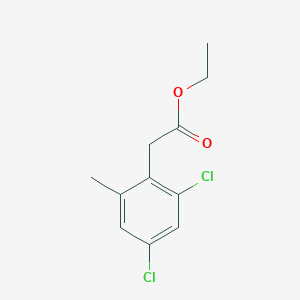 molecular formula C11H12Cl2O2 B1410160 Ethyl 2,4-dichloro-6-methylphenylacetate CAS No. 1806367-53-2