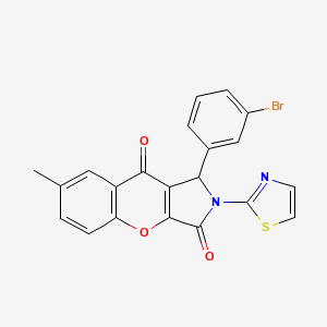 1-(3-Bromophenyl)-7-methyl-2-(1,3-thiazol-2-yl)-1,2-dihydrochromeno[2,3-c]pyrrole-3,9-dione