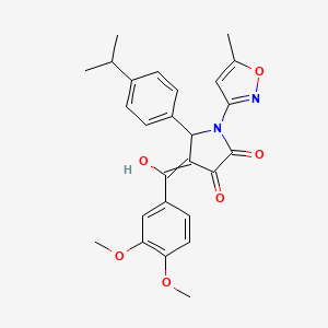 2,3-Pyrrolidinedione, 4-[(3,4-dimethoxyphenyl)hydroxymethylene]-5-[4-(1-methylethyl)phenyl]-1-(5-methyl-3-isoxazolyl)-