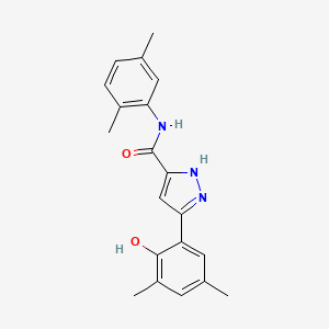 N-(2,5-dimethylphenyl)-5-(2-hydroxy-3,5-dimethylphenyl)-1H-pyrazole-3-carboxamide