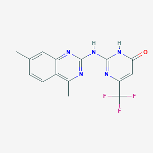 2-[(4,7-dimethylquinazolin-2-yl)amino]-6-(trifluoromethyl)pyrimidin-4(3H)-one