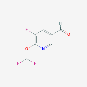 2-Difluoromethoxy-3-fluoro-5-formylpyridine