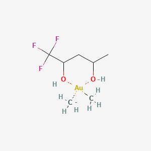 molecular formula C7H15AuF3O2-2 B14101650 Carbanide;gold;1,1,1-trifluoropentane-2,4-diol 