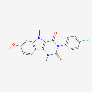 3-(4-chlorophenyl)-7-methoxy-1,5-dimethyl-1H-pyrimido[5,4-b]indole-2,4(3H,5H)-dione