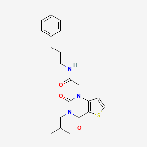 2-[3-(2-methylpropyl)-2,4-dioxo-3,4-dihydrothieno[3,2-d]pyrimidin-1(2H)-yl]-N-(3-phenylpropyl)acetamide