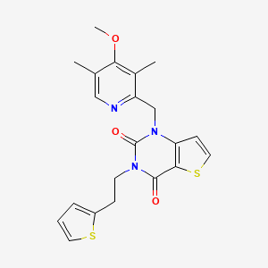 1-((4-methoxy-3,5-dimethylpyridin-2-yl)methyl)-3-(2-(thiophen-2-yl)ethyl)thieno[3,2-d]pyrimidine-2,4(1H,3H)-dione