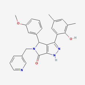 3-(2-hydroxy-3,5-dimethylphenyl)-4-(3-methoxyphenyl)-5-(pyridin-3-ylmethyl)-4,5-dihydropyrrolo[3,4-c]pyrazol-6(2H)-one