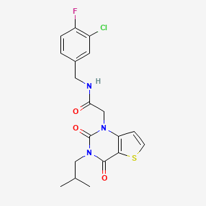 N-(3-chloro-4-fluorobenzyl)-2-[3-(2-methylpropyl)-2,4-dioxo-3,4-dihydrothieno[3,2-d]pyrimidin-1(2H)-yl]acetamide