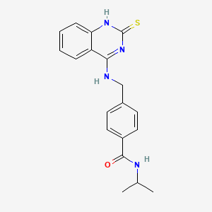 molecular formula C19H20N4OS B14101775 N-propan-2-yl-4-[[(2-sulfanylidene-1H-quinazolin-4-yl)amino]methyl]benzamide 