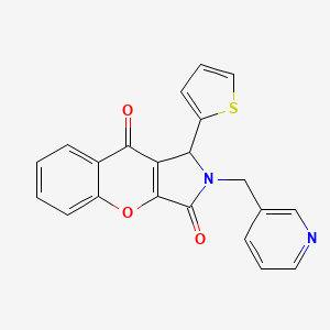 2-(Pyridin-3-ylmethyl)-1-(thiophen-2-yl)-1,2-dihydrochromeno[2,3-c]pyrrole-3,9-dione