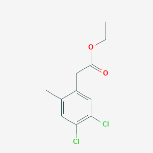 molecular formula C11H12Cl2O2 B1410180 Ethyl 4,5-dichloro-2-methylphenylacetate CAS No. 1806367-54-3