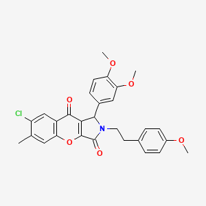 7-Chloro-1-(3,4-dimethoxyphenyl)-2-[2-(4-methoxyphenyl)ethyl]-6-methyl-1,2-dihydrochromeno[2,3-c]pyrrole-3,9-dione