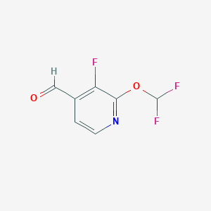 molecular formula C7H4F3NO2 B1410184 2-Difluoromethoxy-3-fluoro-4-formylpyridine CAS No. 1803848-21-6