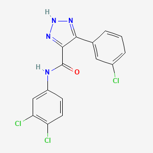 4-(3-chlorophenyl)-N-(3,4-dichlorophenyl)-1H-1,2,3-triazole-5-carboxamide